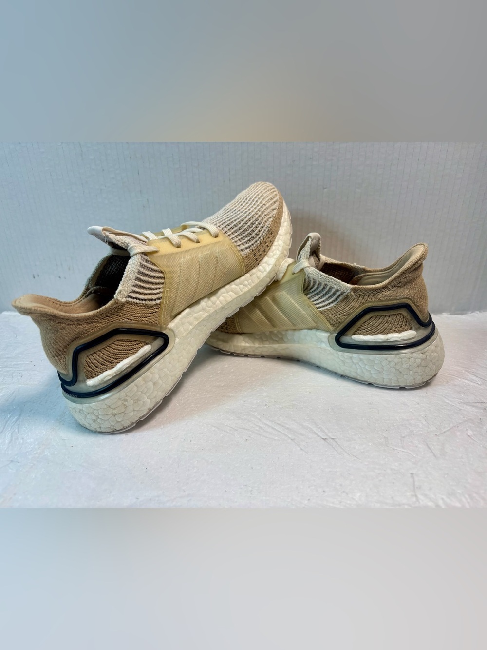 Adidas Ultra Boost 19 Clear Brown Chalk White Running Shoes Athletic Gym/Workout